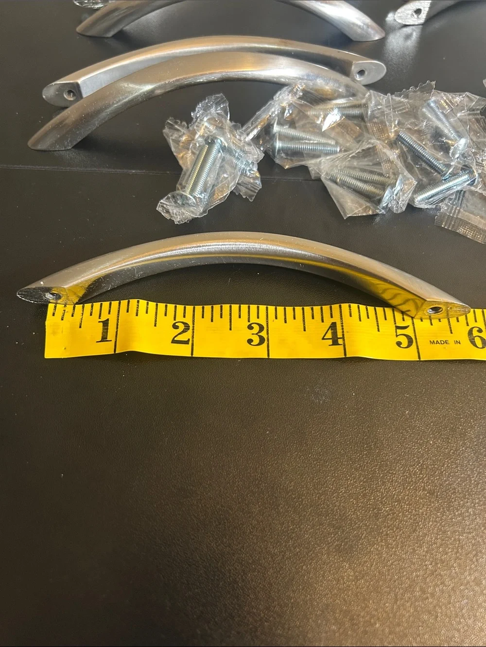 (10-Pk) Liberty Tapered Bow W/twist Cabinet Pull Metal Steel With Screws.
